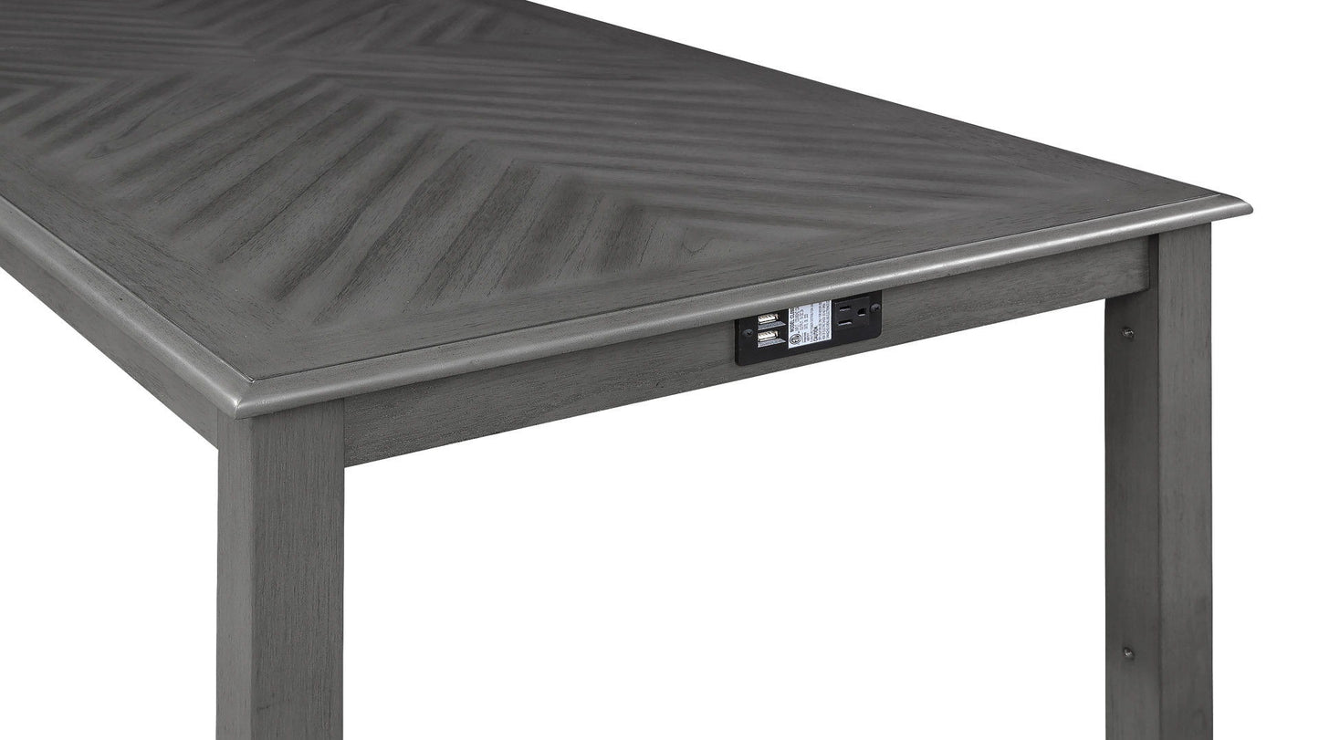 Amy - 60" Counter Table & Chairs With Storage
