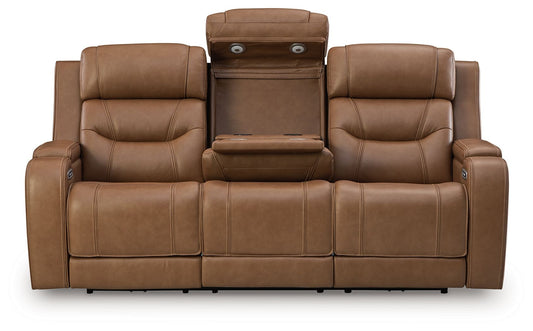 Knightington - 3 Pc. - Power Reclining Sofa, Loveseat And Recliner - Caramel