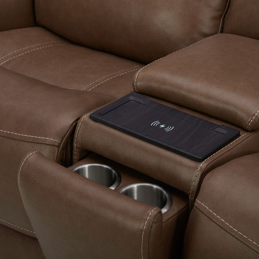 Collins - Loveseat With Console P3 & ZG - Brown