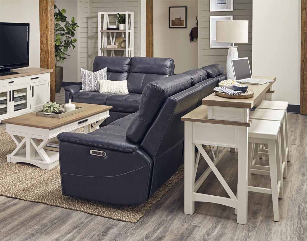 Americana Modern - Everywhere Console With 3 Stools - Cotton