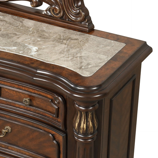 Bella Notte - Dresser Mirror - Mahogany Brown