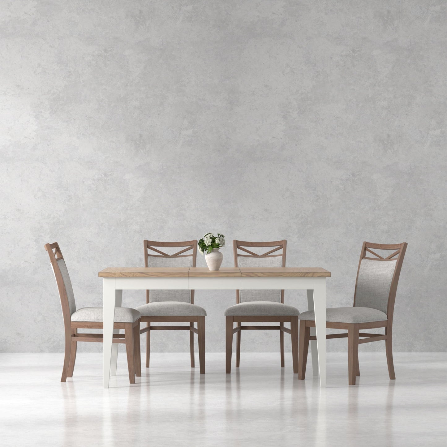 Americana Modern Dining - Rectangular Extendable Dining Table - Cotton
