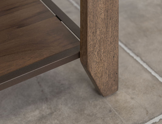 Natural Teca - End Table - Brown
