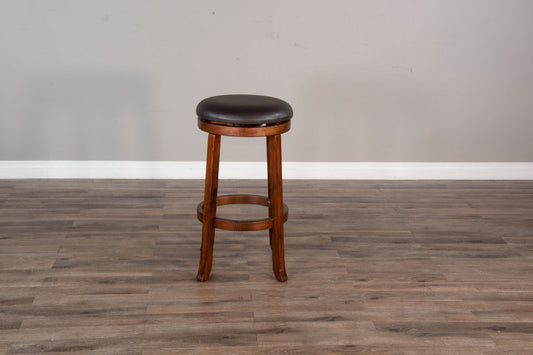 Tuscany - 30" Swivel Stool With Cushion Seat (Set of 2) - Vintage Mocha / Black