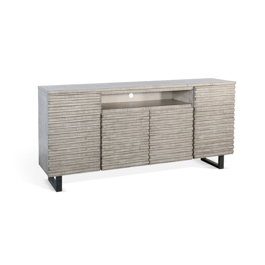 Alpine - 72" Media Console Server - Pearl Silver