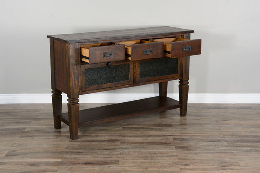 Homestead - Transitional Mahogany Wood Server - Tobacco Leaf