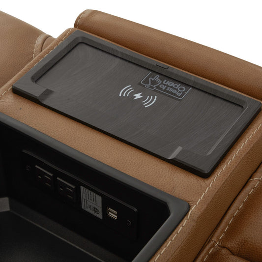 Callihan - Loveseat With Console P3 & ZW - Brown