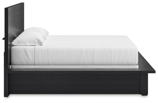 Londer - King Panel Bed - Black