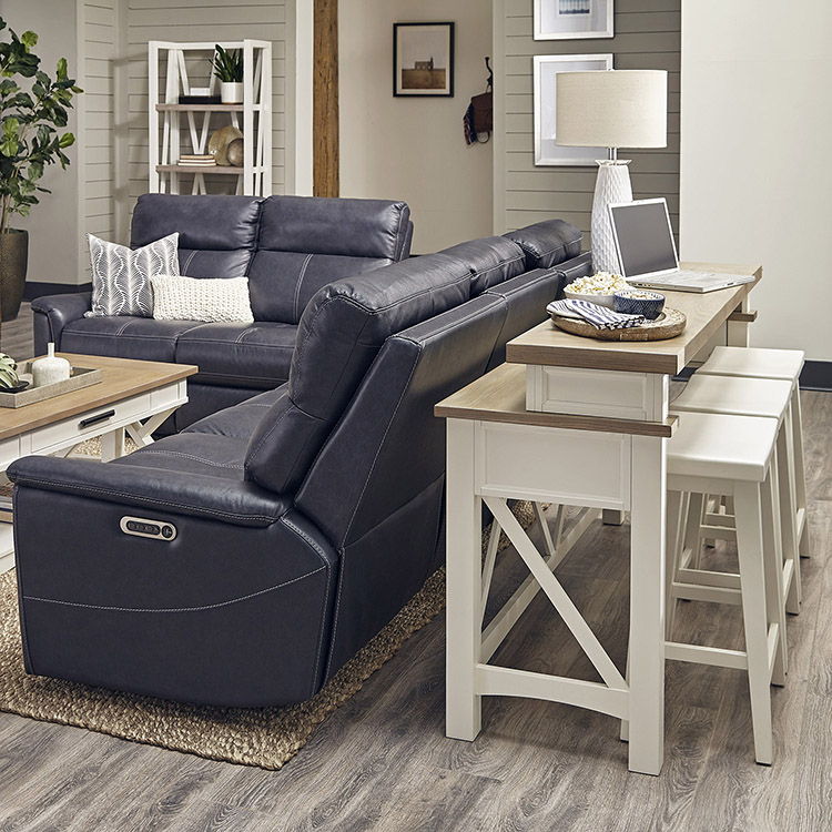 Americana Modern - Everywhere Console With 3 Stools - Cotton