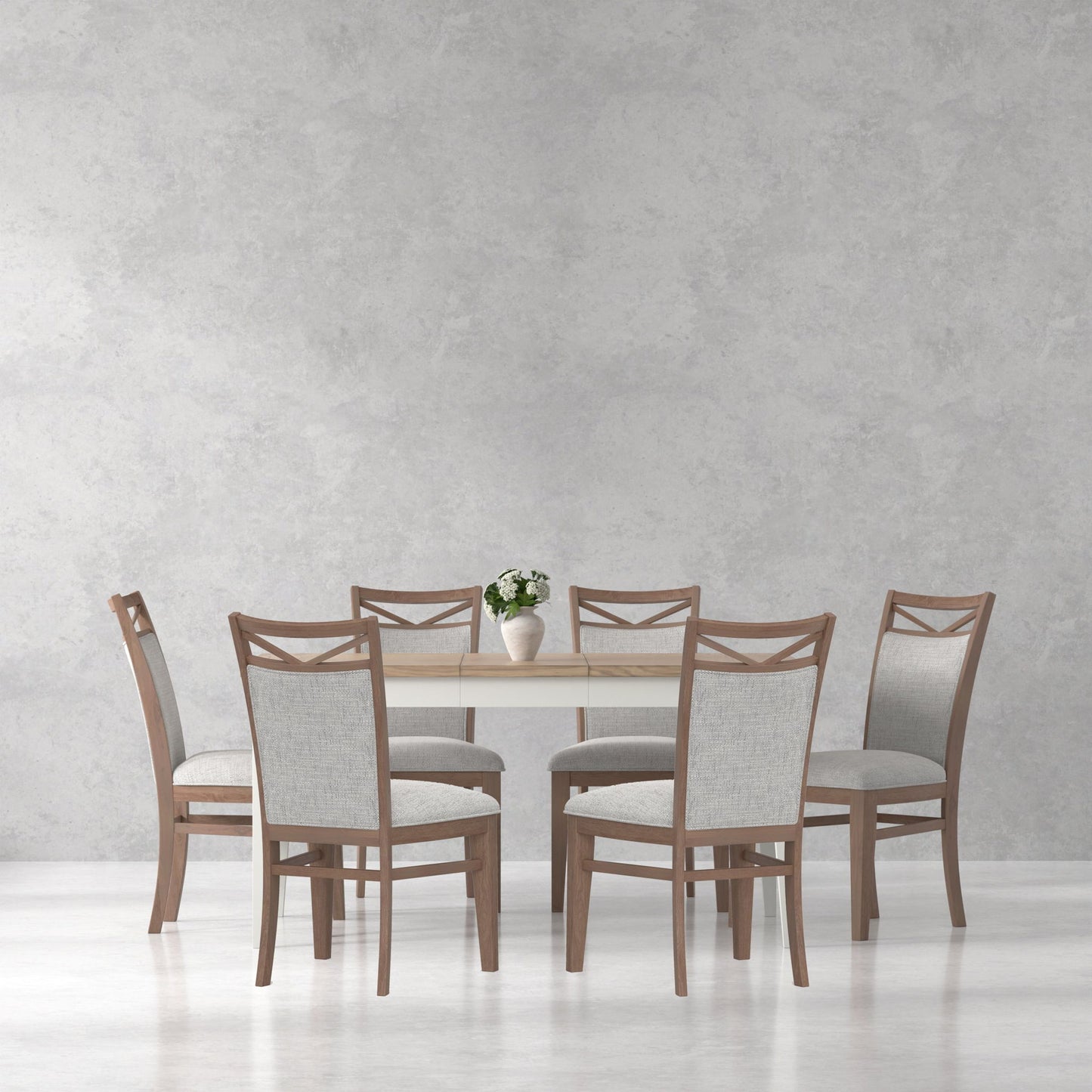 Americana Modern Dining - Rectangular Extendable Dining Table - Cotton