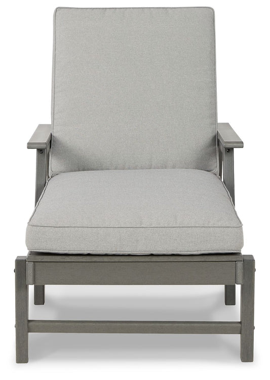 Visola - Chaise Lounge with Cushion - Gray