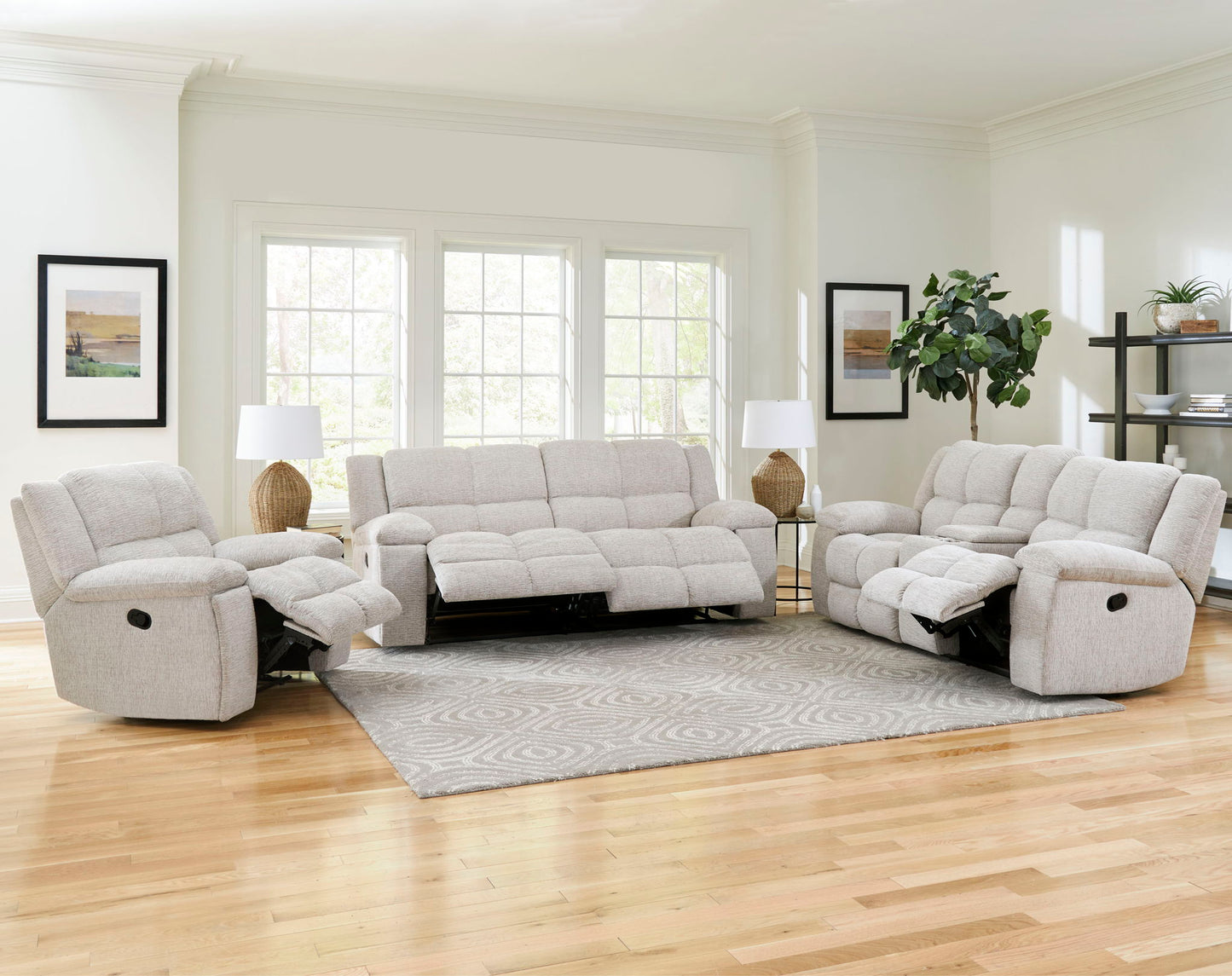 Buster - Manual Reclining Sofa - Opal Taupe