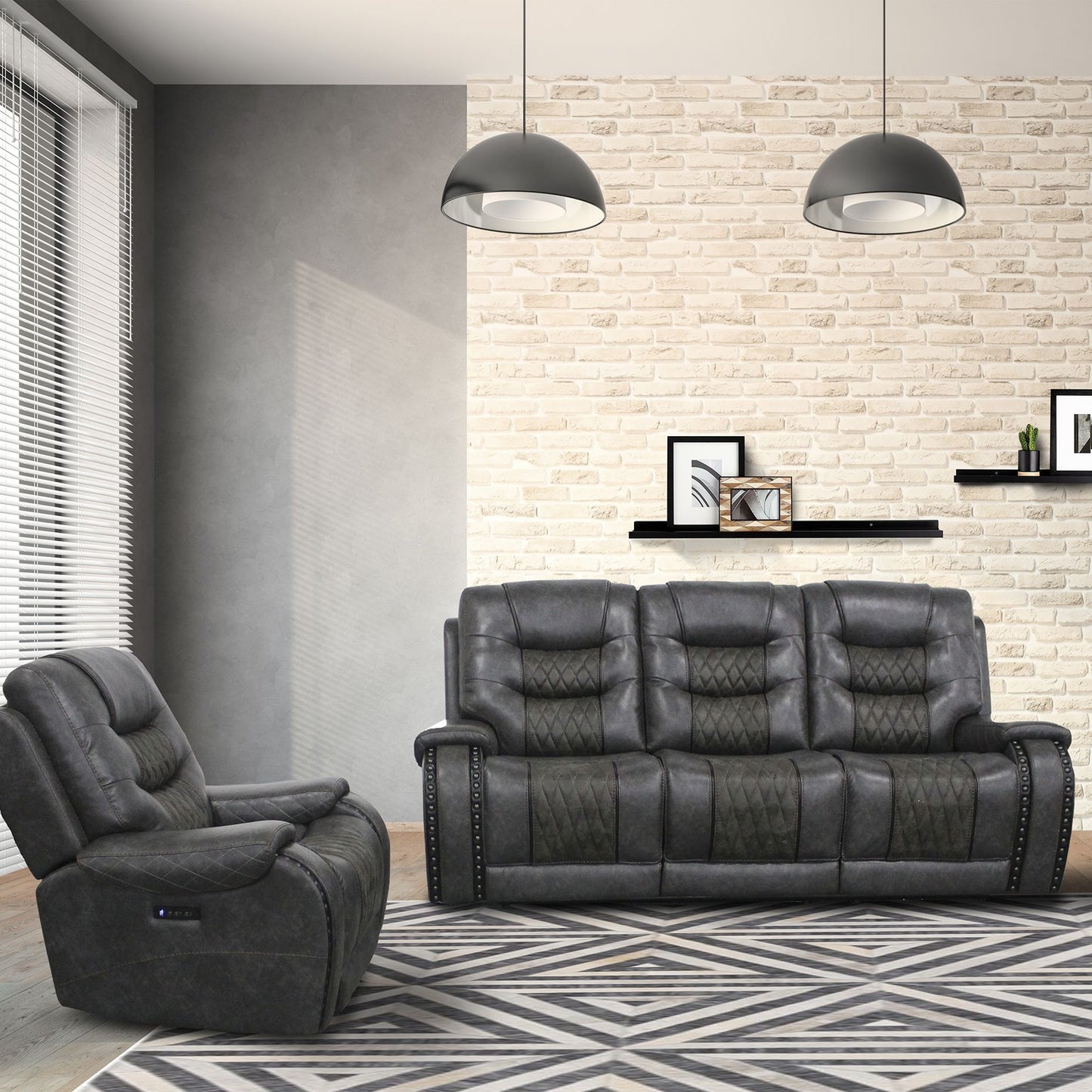 Outlaw - Power Reclining Sofa And Recliner - Stallion