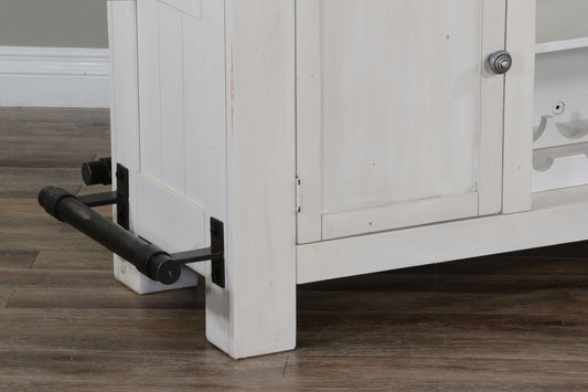 Carriage House - Farmhouse Wood Home Bar - Cottage White / Europen Dark