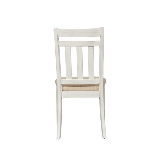 Summerville - Slat Back Side Chair - Soft White Wash / Wirebrushed Gray