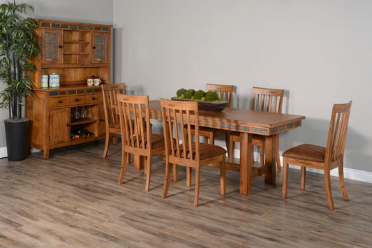 Sedona - Slatback Chair, Cushion Seat (Set of 2) - Rustic Oak