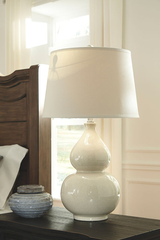 Saffi - Ceramic Table Lamp - Cream