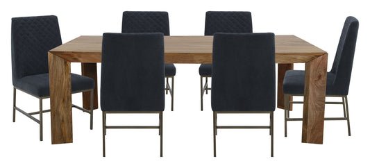 Crossings - Rectangular Dining Table With 6 Upholstered Chairs