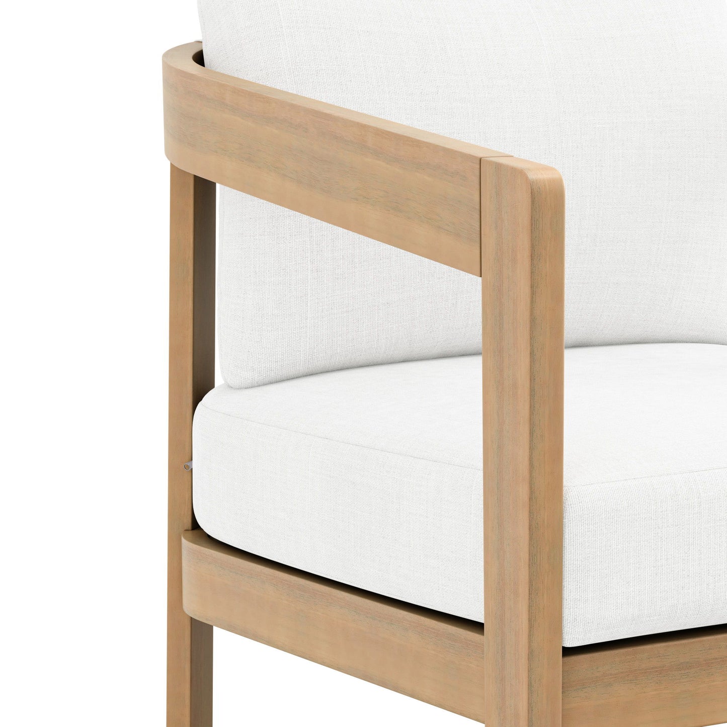 Wesley - Patio Club Chair With Cushion - White