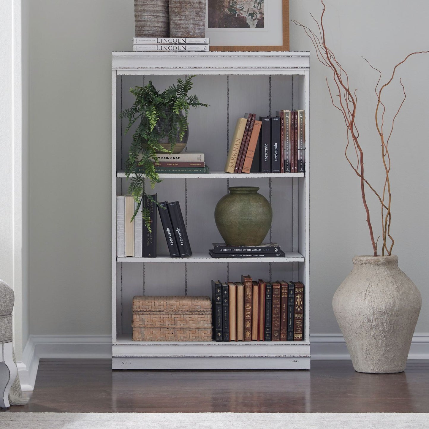 Magnolia Manor - 48" Bookcase (RTA) - White
