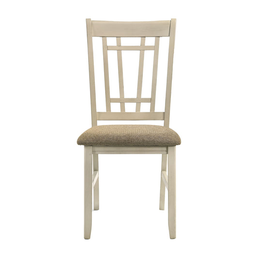 Mission Casuals - Lattice Chair - Rustic White / French Oak