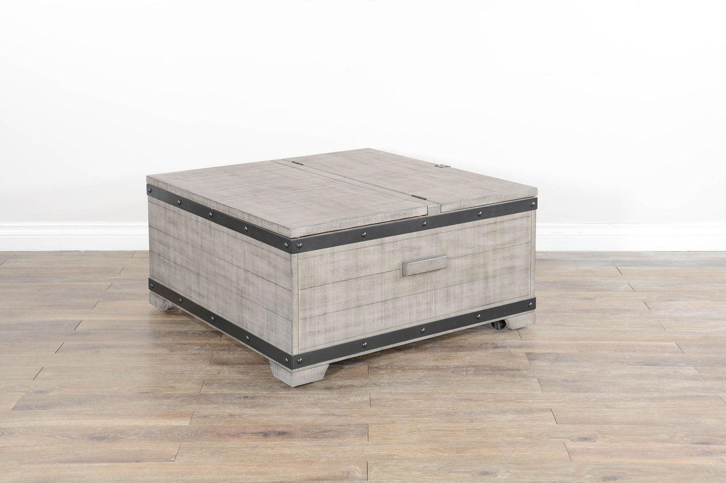 Alpine - Coffee Table With Lift Top And Casters - Gray