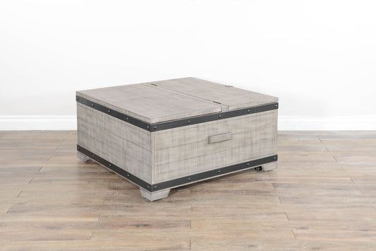Alpine - Coffee Table With Lift Top And Casters - Gray