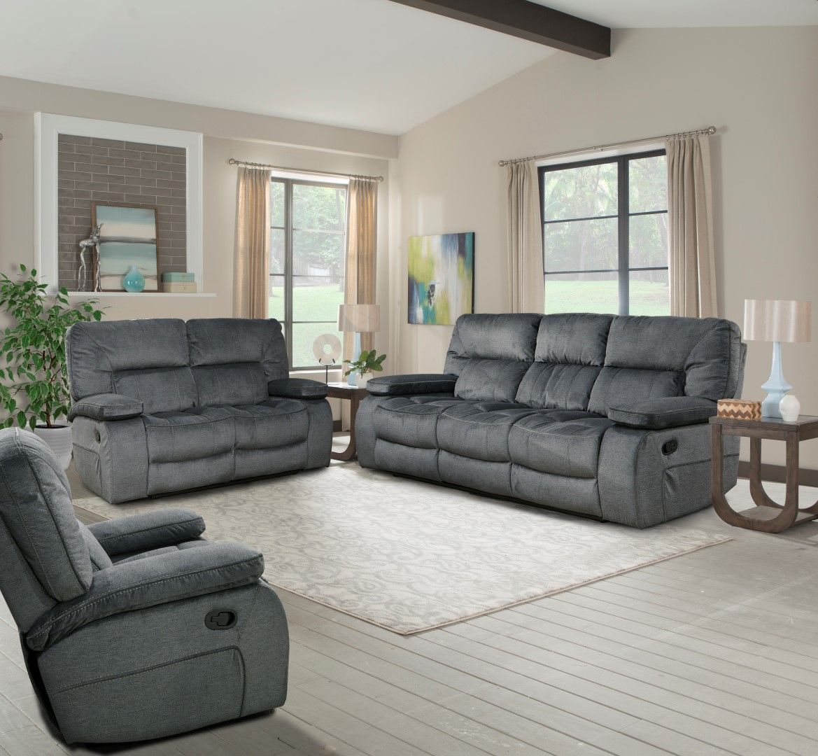 Chapman - Manual Triple Reclining Sofa
