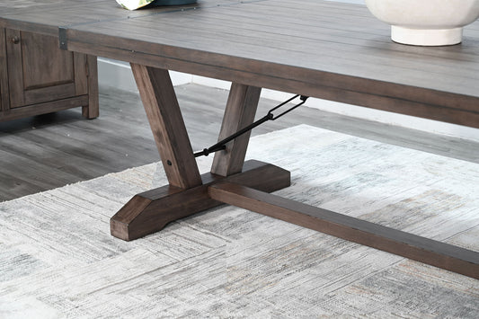 Doe Valley - Yellowstone Dining Table With Extensions With Folding Leaves - Buckskin