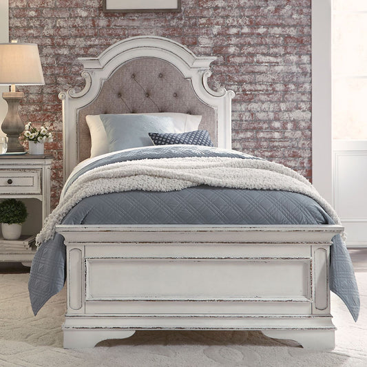 Magnolia Manor - Full Upholstered Bed - White