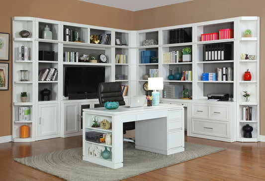 Catalina - Outside Corner Bookcase - Cottage White