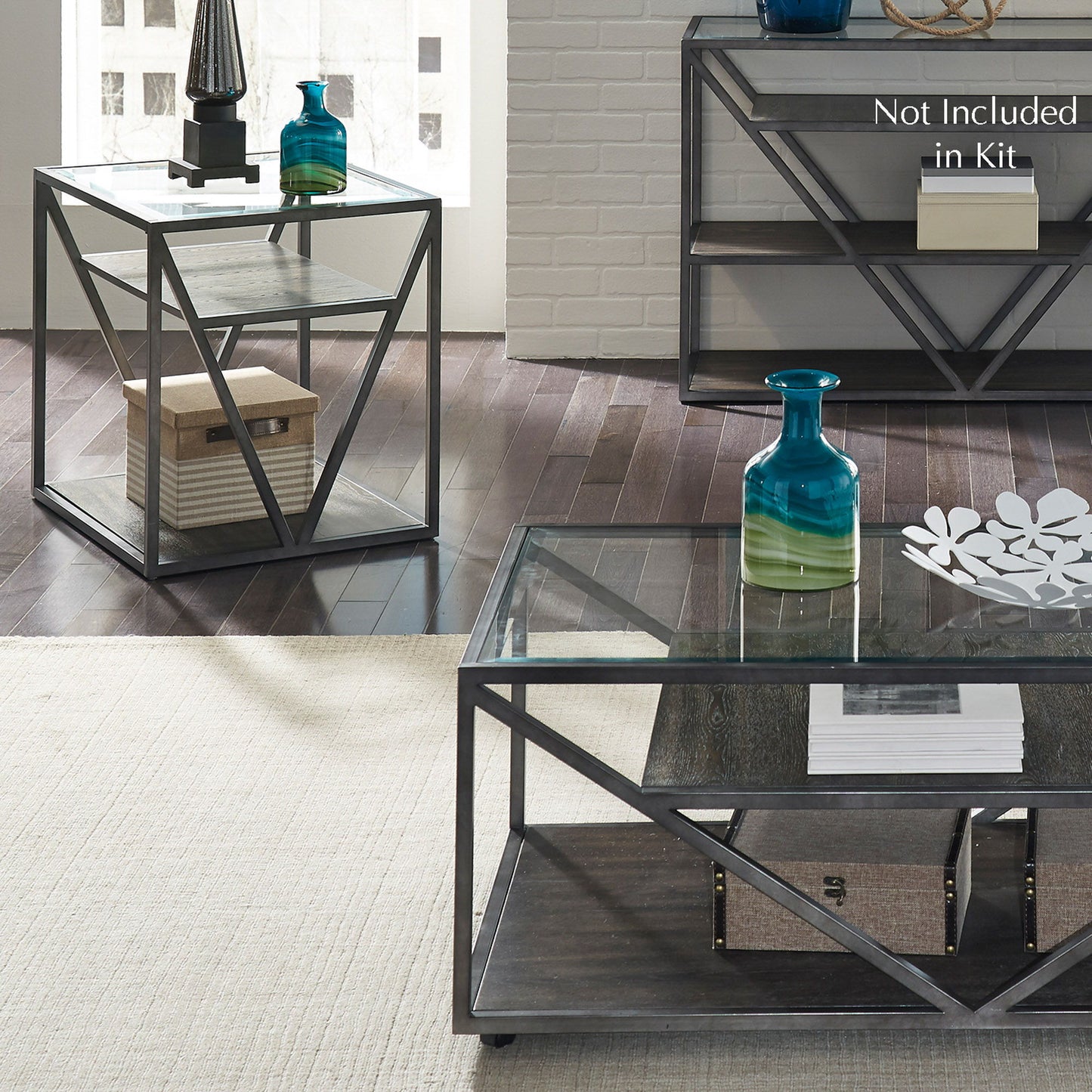 Arista - 3 Piece Table Set (1 Cocktail 2 End Tables) - Dark Gray