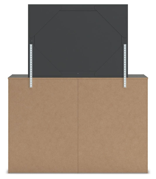 Fraluna - Dresser And Mirror - Charcoal