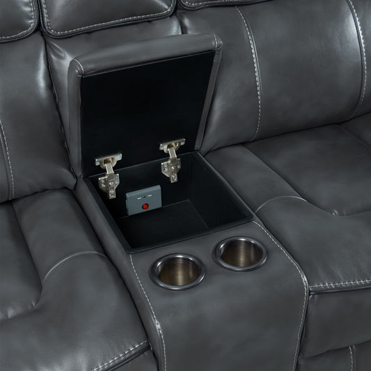 Summit - Dual-Power Loveseat - Bolero Slate