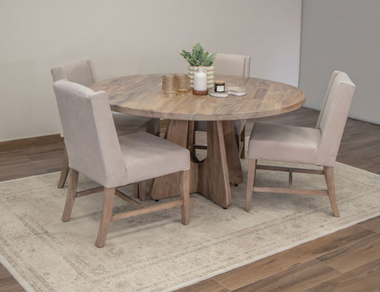 Natural Parota - Round Table - Light Brown