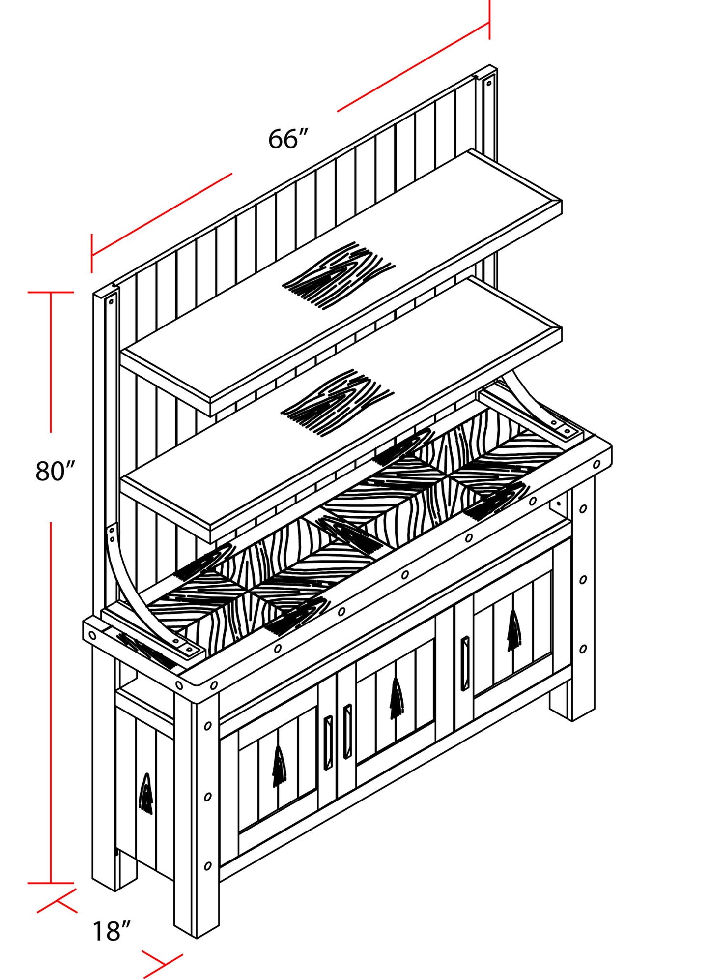 Lodge Dining - Buffet Server - Siltstone