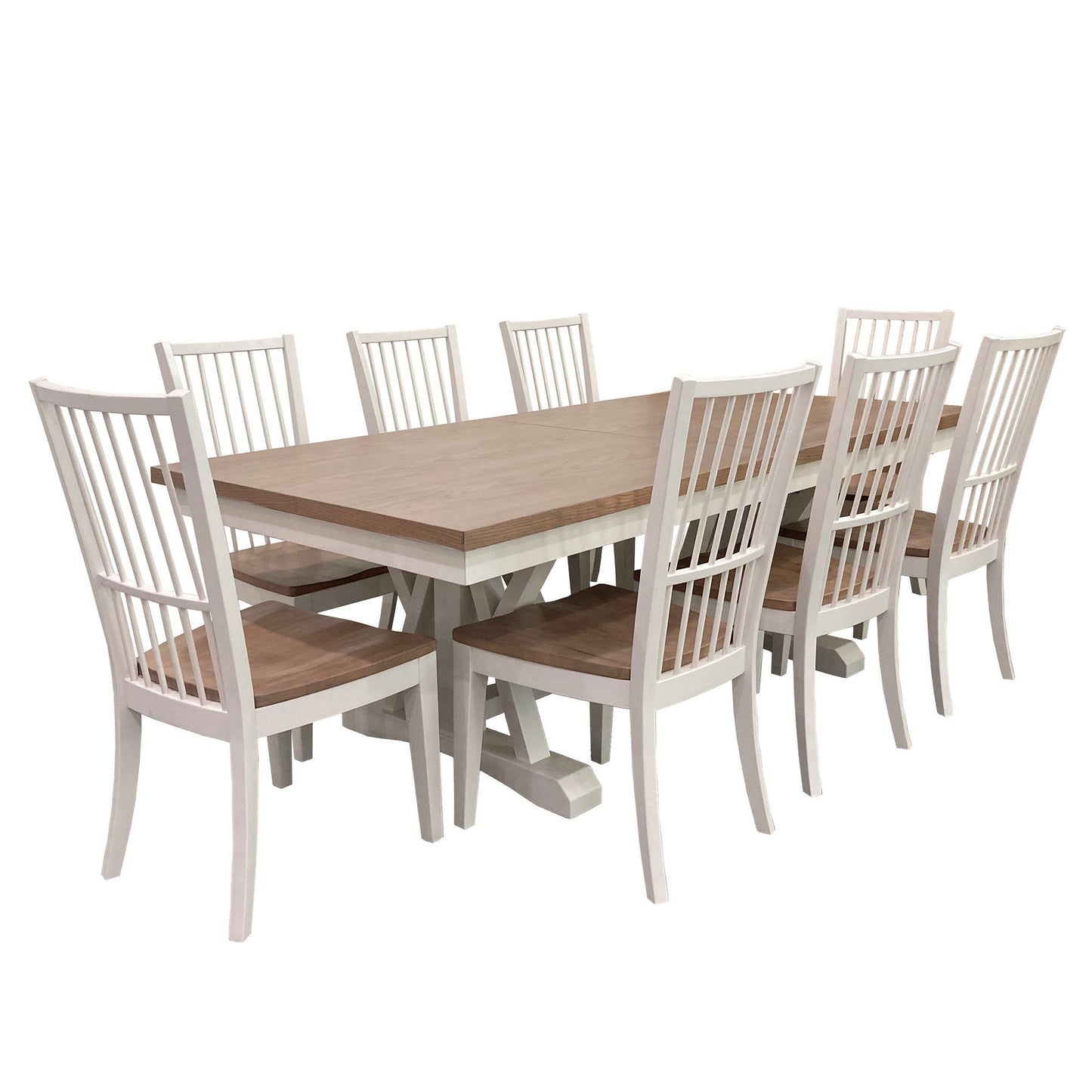 Americana Modern Dining - Trestle Extendable Dining Table - Cotton