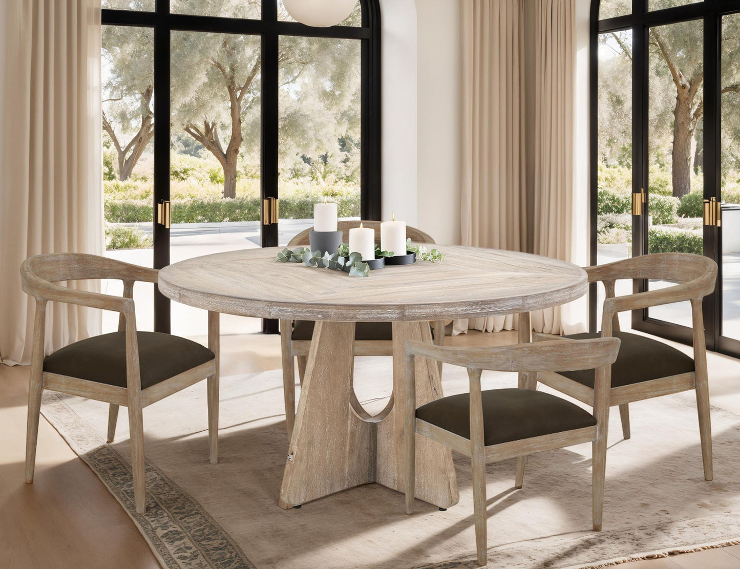 White Teak - Chair - Ivory White