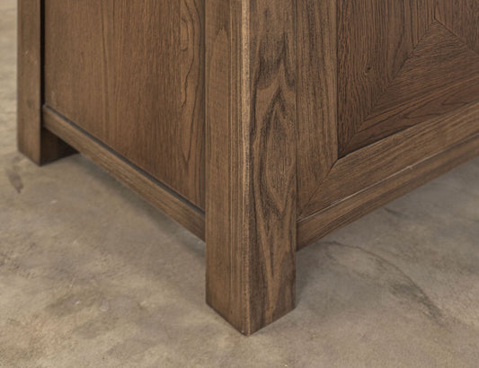 Novus Lodge - 70" Electric Fireplace - Dark Brown