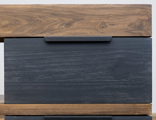 Tuxedo - TV Stand - Satin Black / Brown