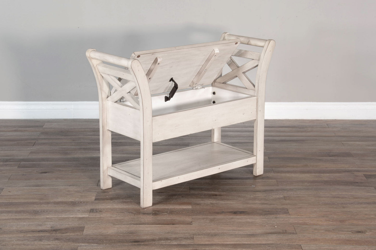 Bayside - Accent Bench With Storage - White