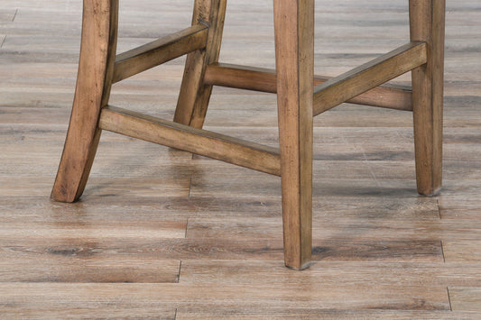 Doe Valley - Bar Ladderback Barstool, Cushion Seat (Set of 2) - Buckskin