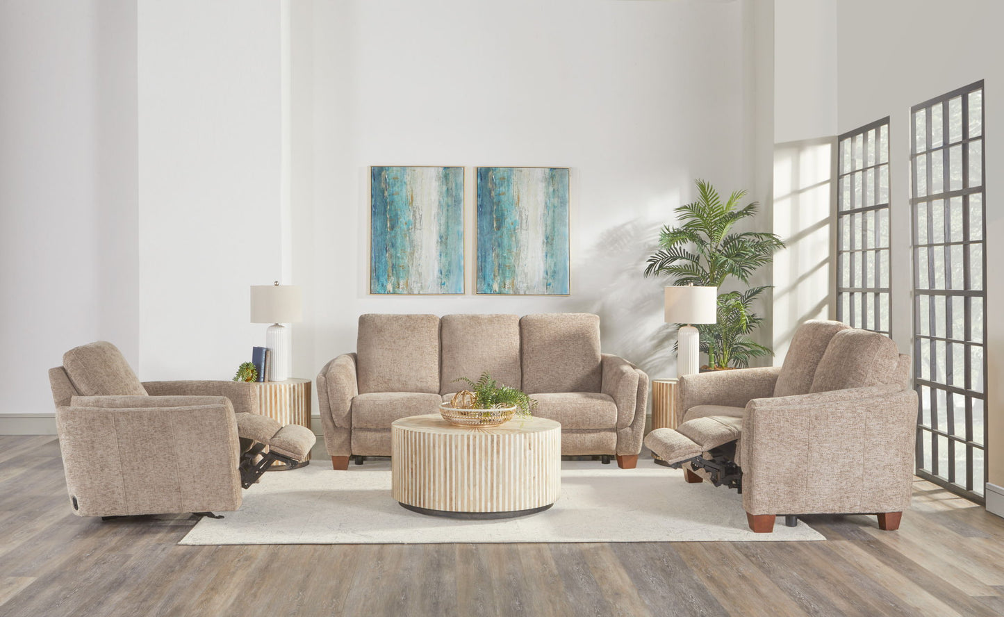 Morehead - Power Reclining Sofa - Biscotti