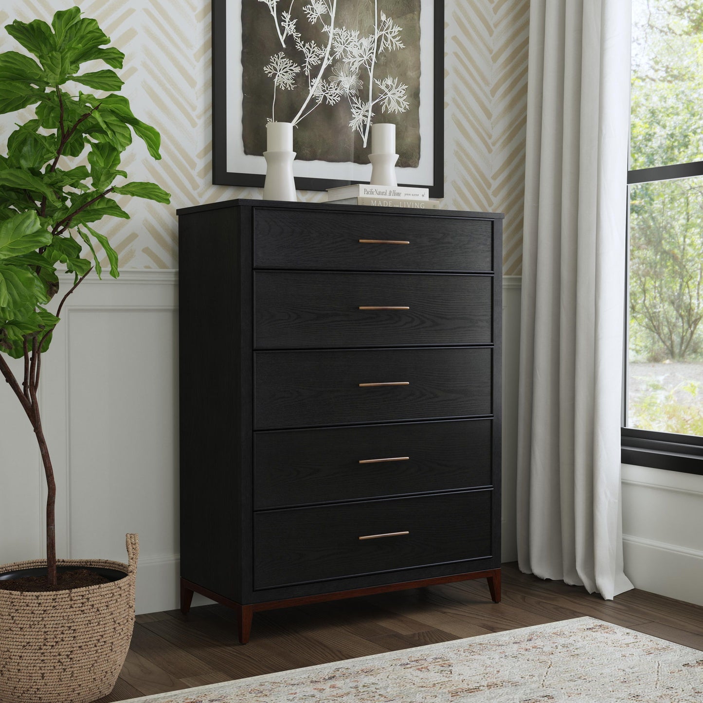 Waterfall - Drawer Chest - Black