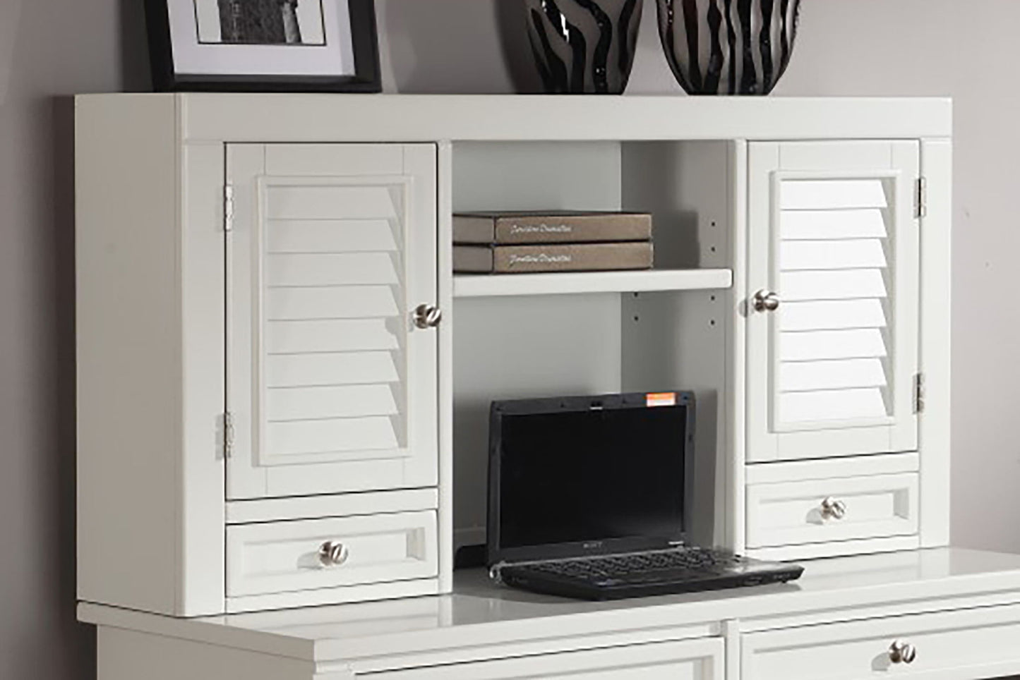 Boca - Credenza With Hutch - Cottage White