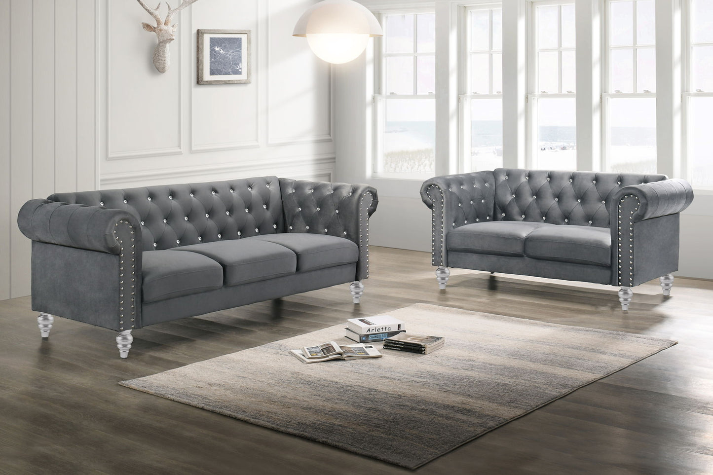 Emma - Crystal Loveseat