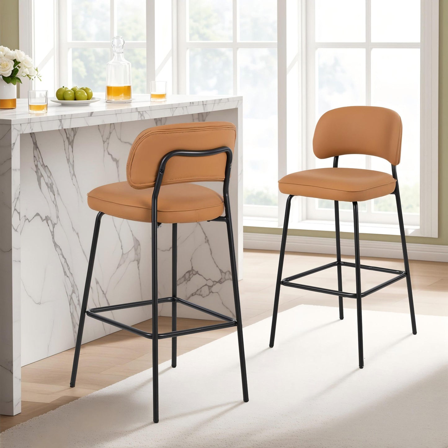 Blythe - Vegan Leather Bar Chair (Set of 2)