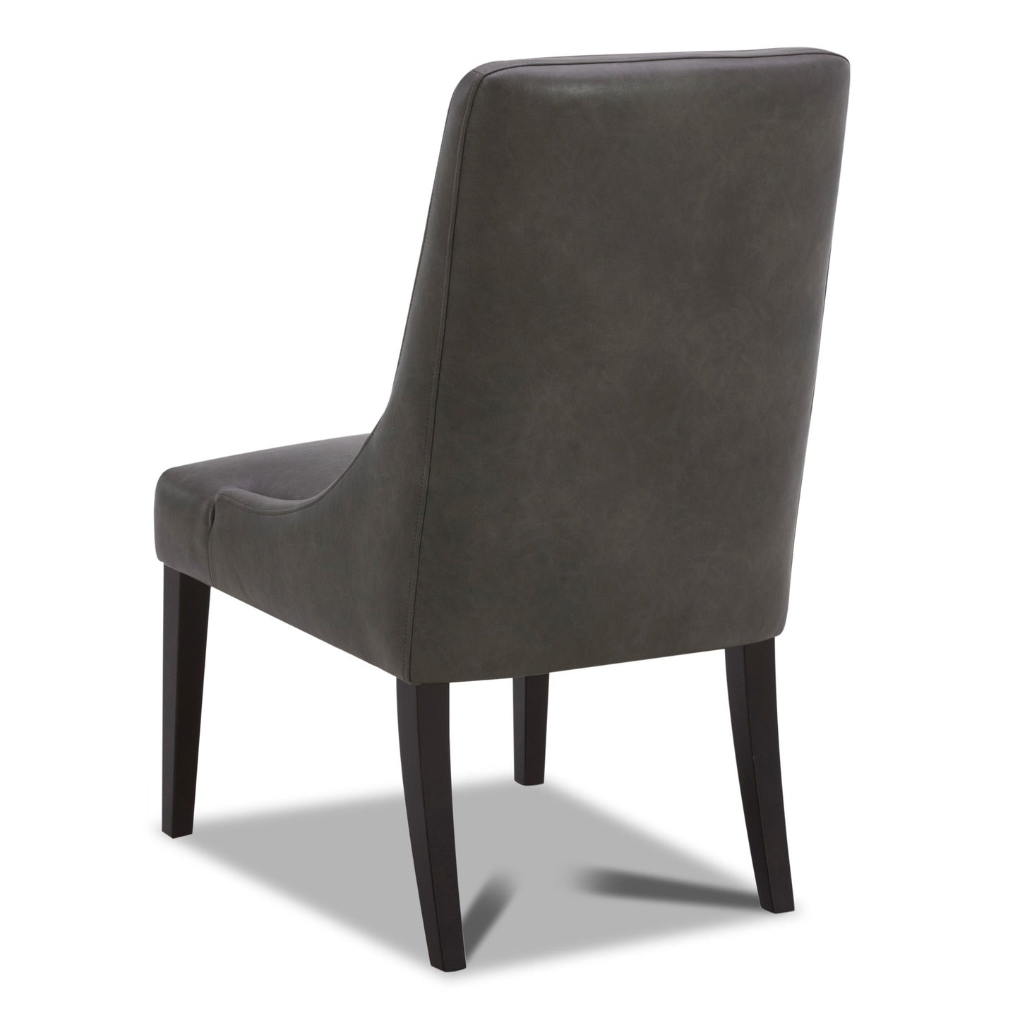 Crossings - Monaco Rectangular Dining Table With 4 Upholstered Chairs - Solid Mango / Dark Gray