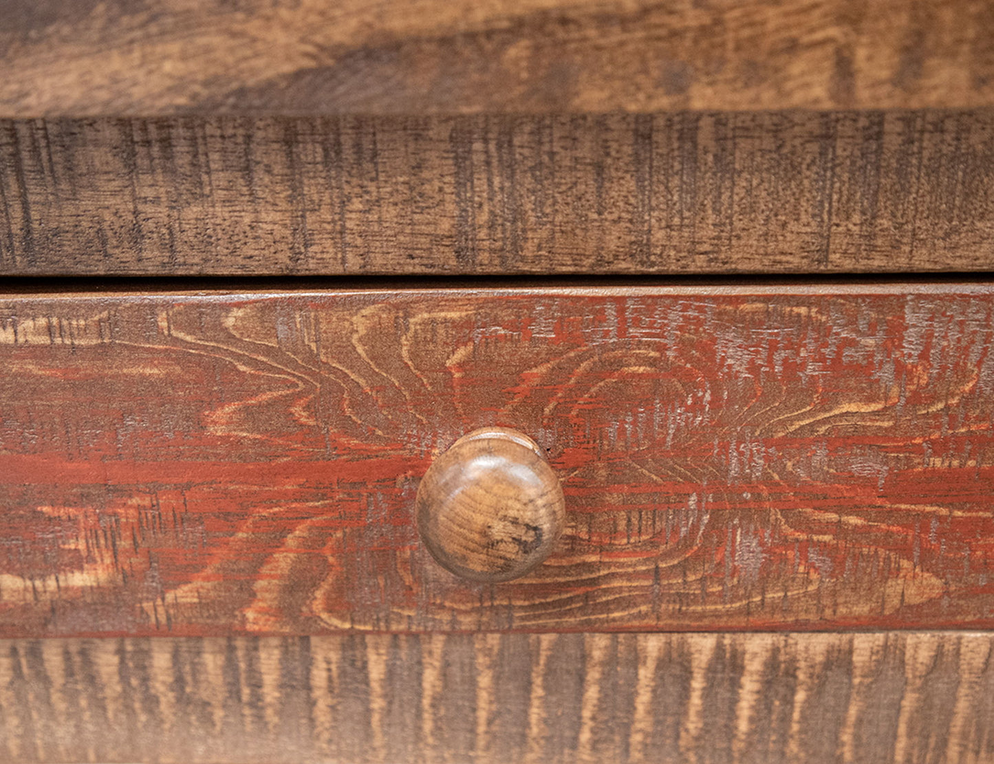 Antique - 3 Drawers Sofa Table - Multicolor