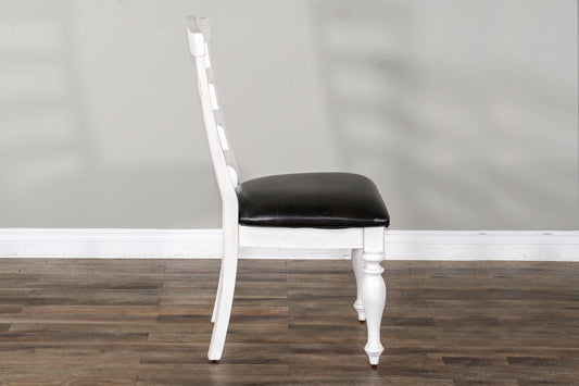Carriage House - Ladderback Chair (Set of 2) - Cottage White / Europen Dark